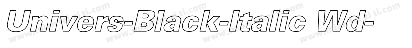 Univers-Black-Italic Wd字体转换